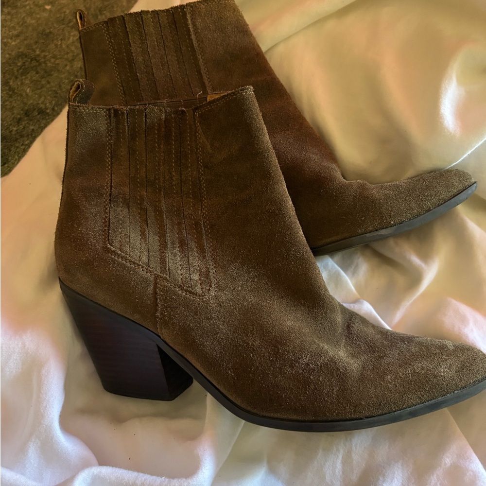 Brown Suede Ankle Boots